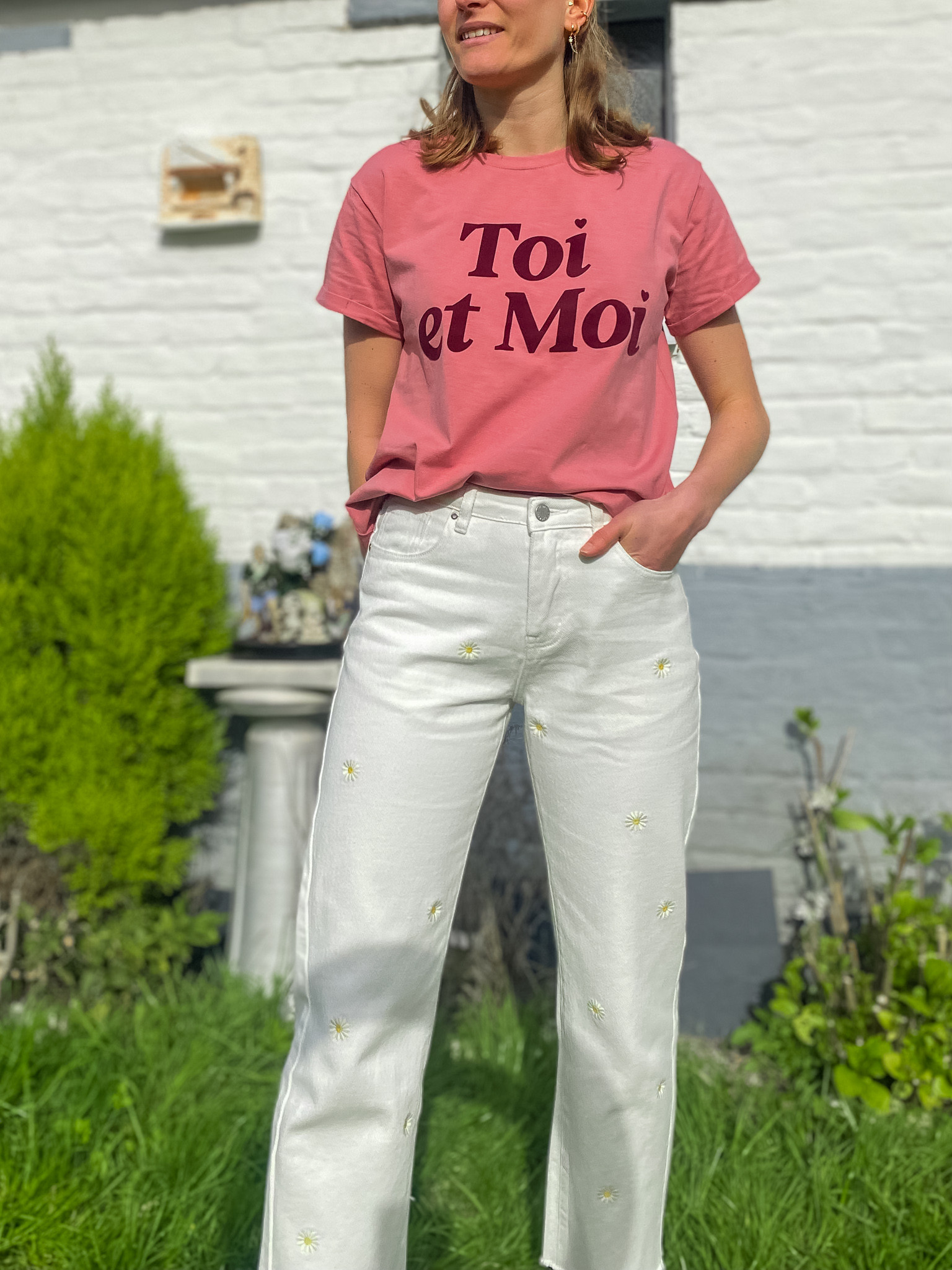 T-shirt Toi et Moi rose