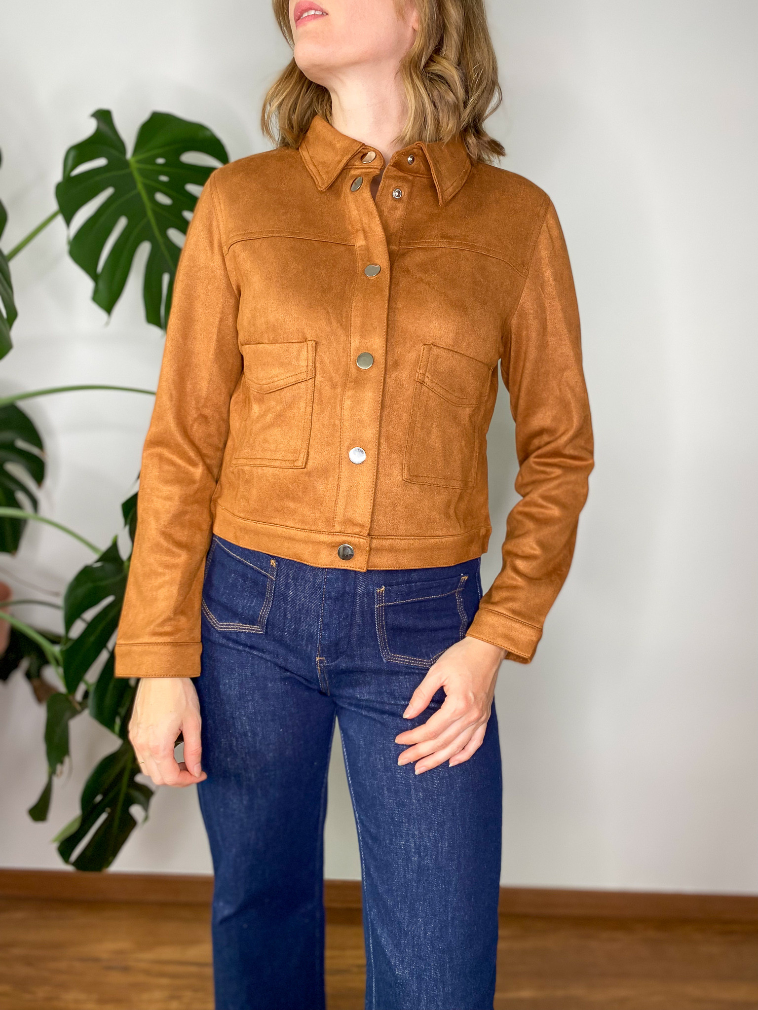 Veste Ella suédine camel