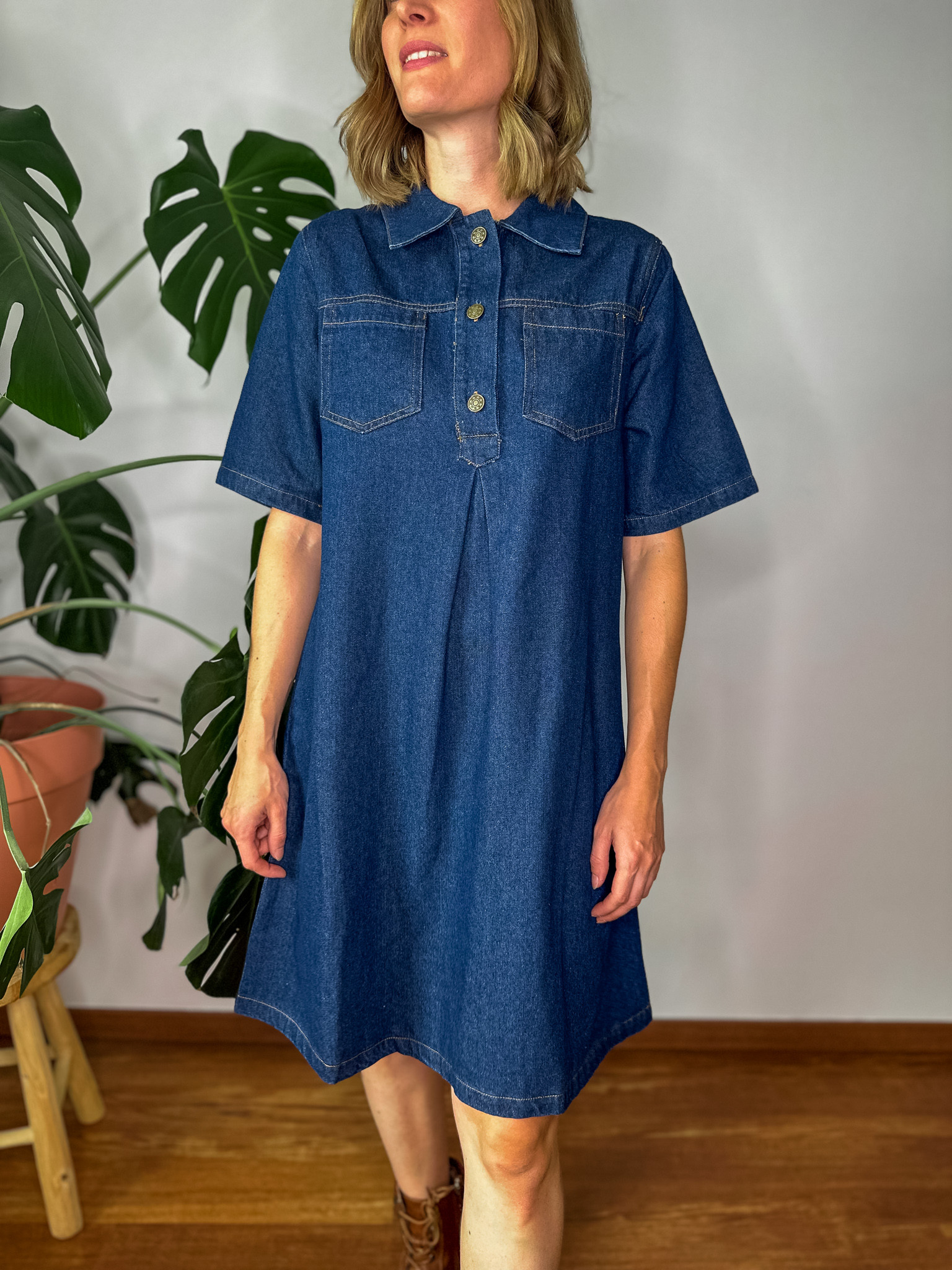 Robe Dalia en jean bleu