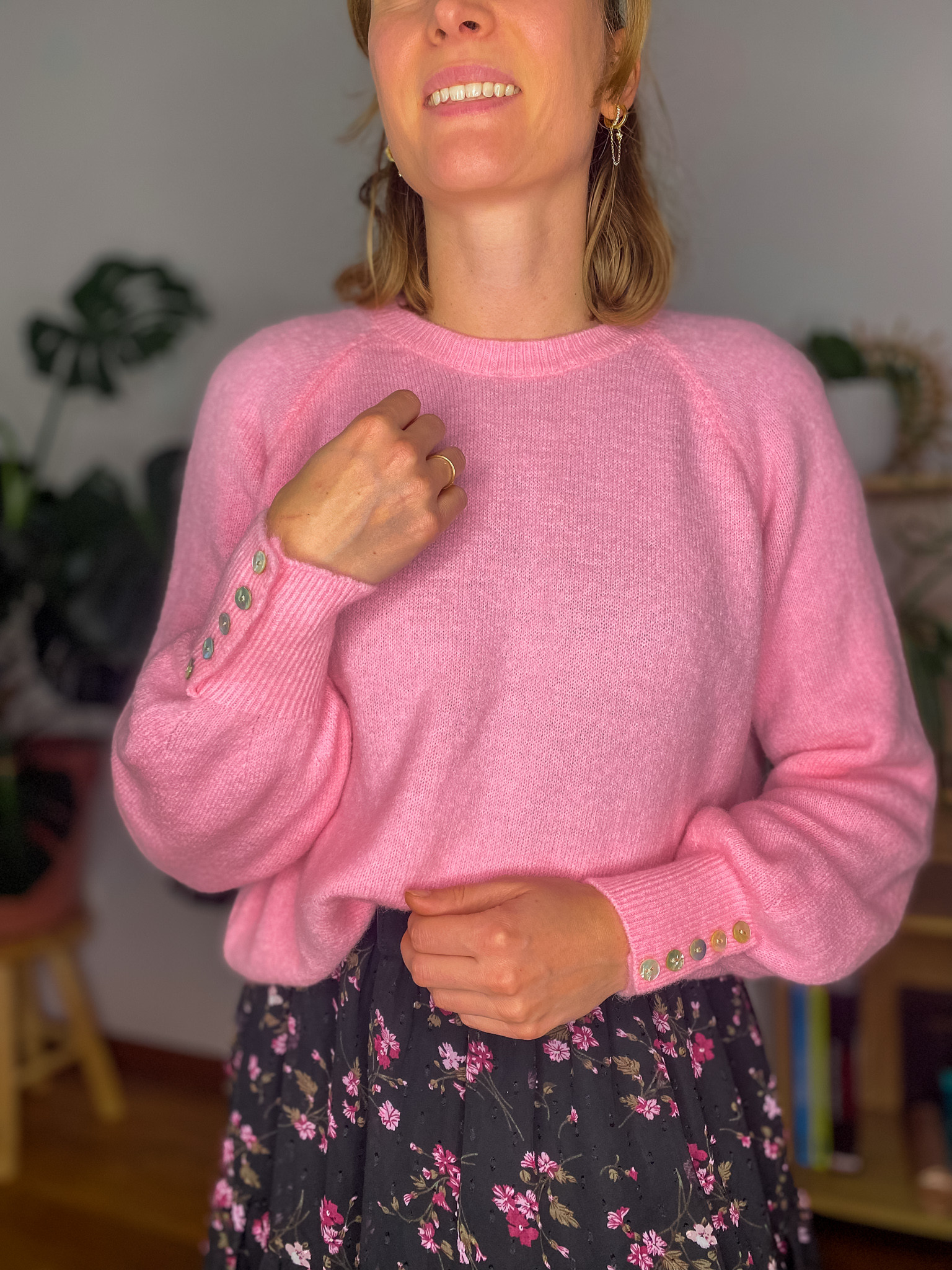 Pull Mila rose en alpaga