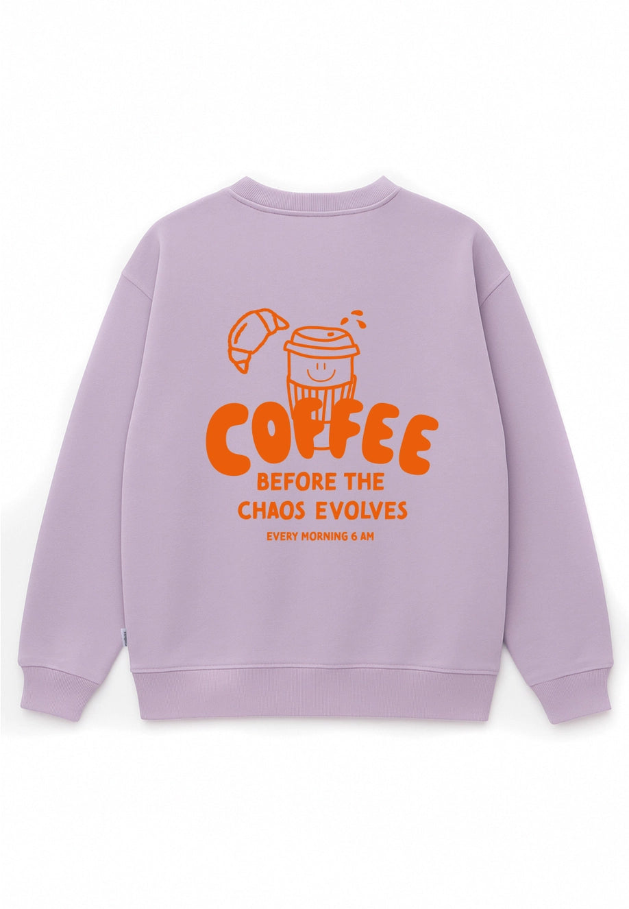 Sweat Coffee before chaos lilas (adulte)