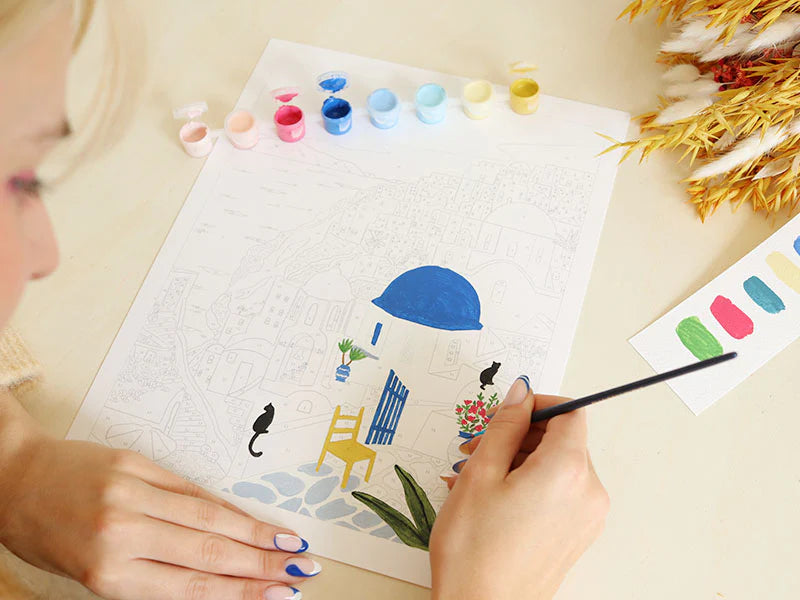 Kit de peinture au numéro - Santorini - Margothe