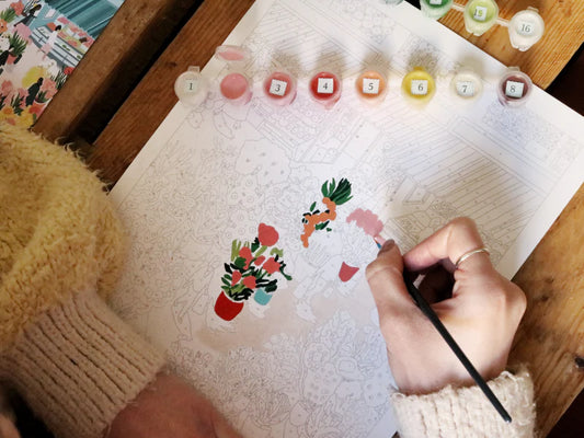 Coffret peinture au numéro - Flower Market - Margothe