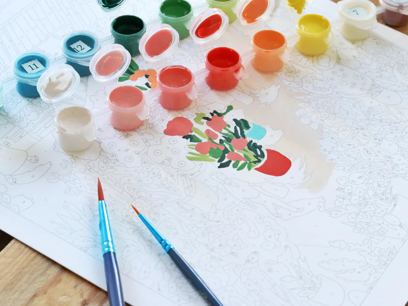 Coffret peinture au numéro - Flower Market - Margothe