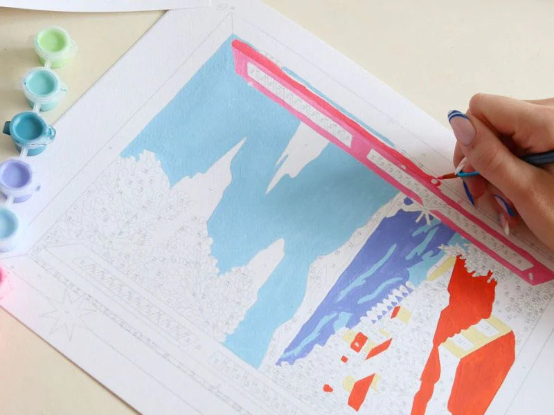 Kit de peinture au numéro - Fenêtre ouverte sur Naples - Margothe