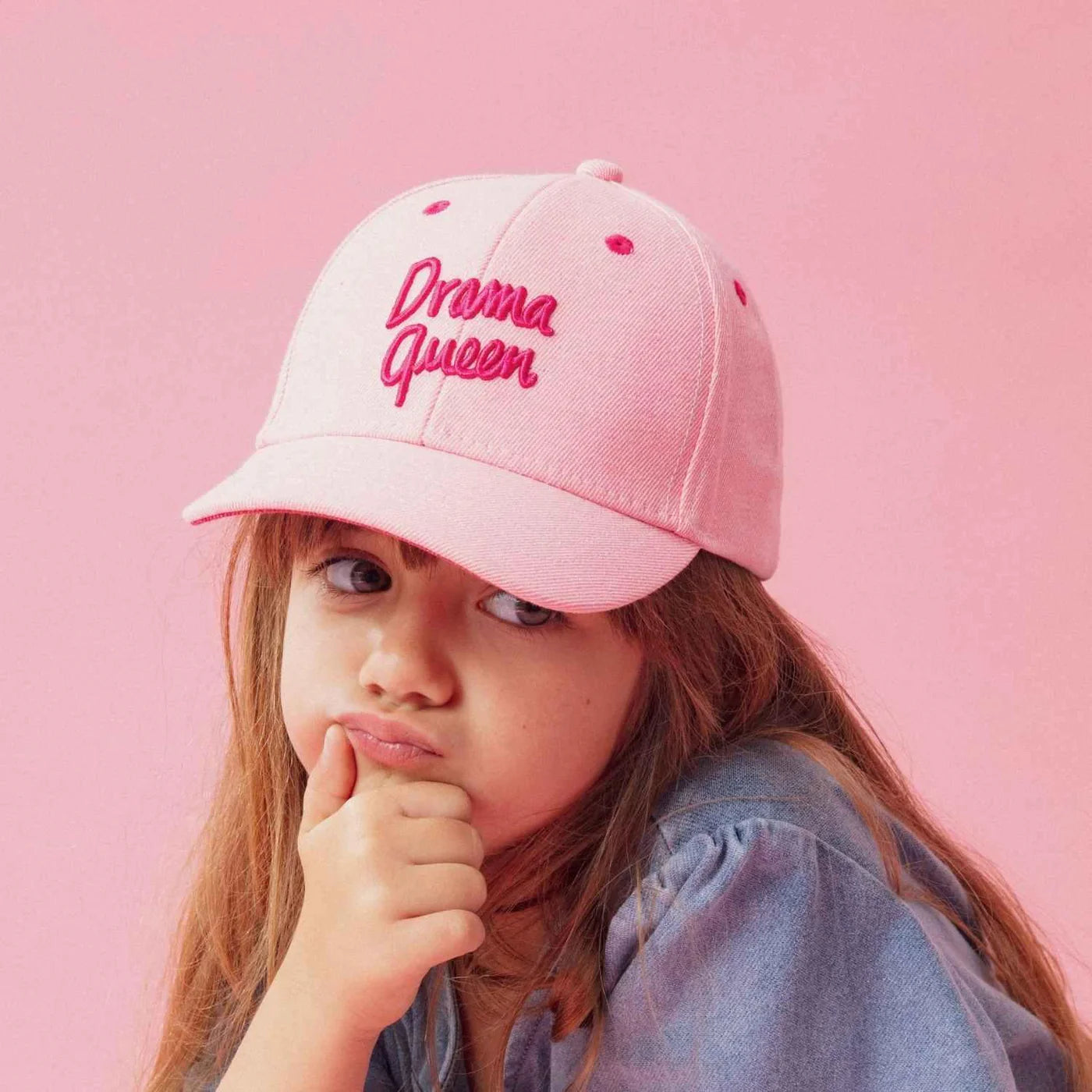 Casquette Drama Queen denim rose - Enfant - Margothe