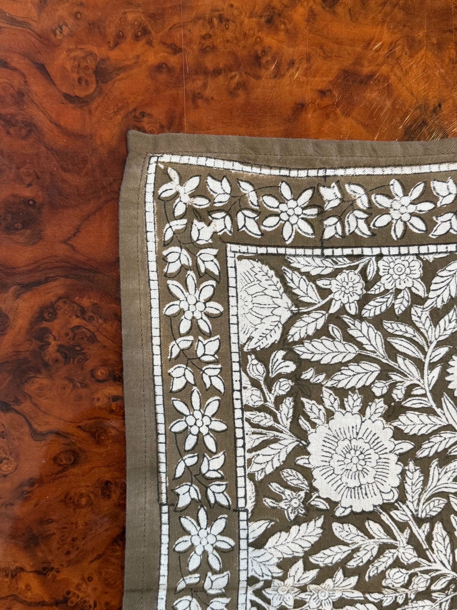 Petit foulard ANTIOCHE Kaki - Byzantine - Margothe