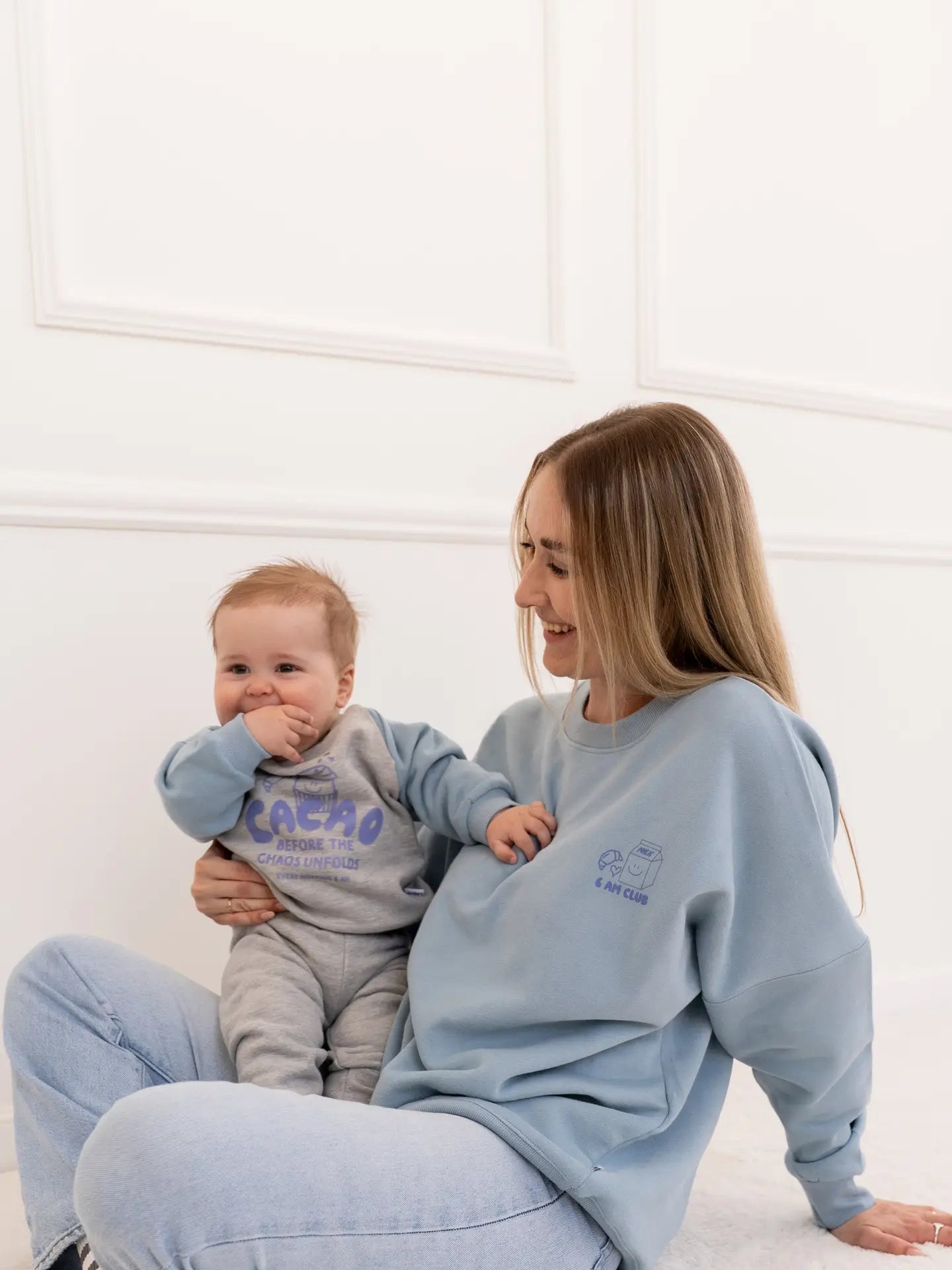 Sweat 6AM Club bleu clair (adulte)