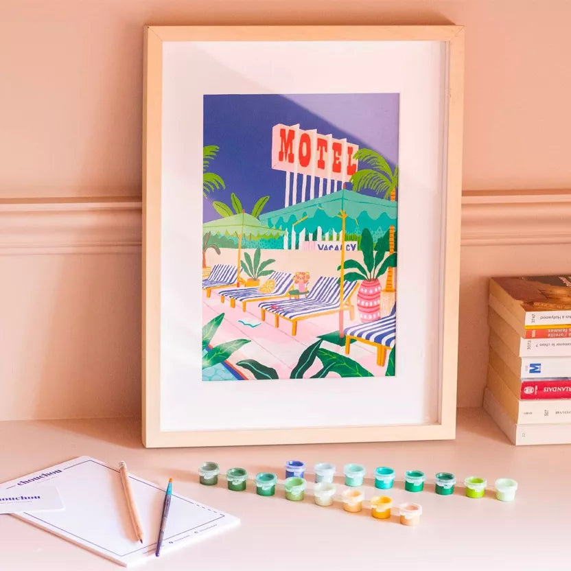 Coffret peinture au numéro - The Motel Pool - Margothe