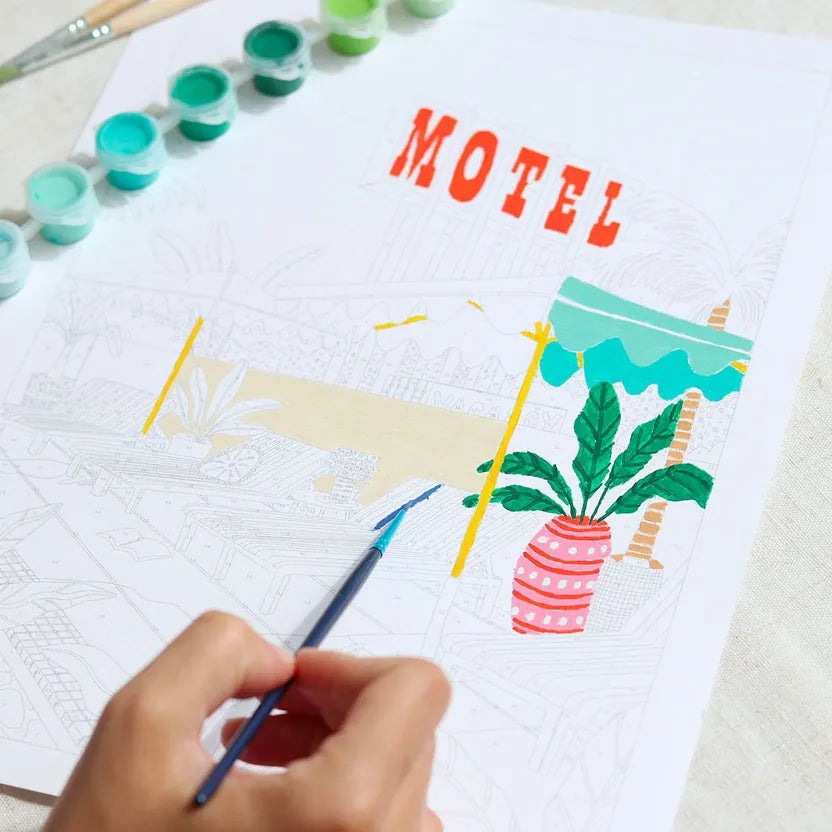 Coffret peinture au numéro - The Motel Pool - Margothe