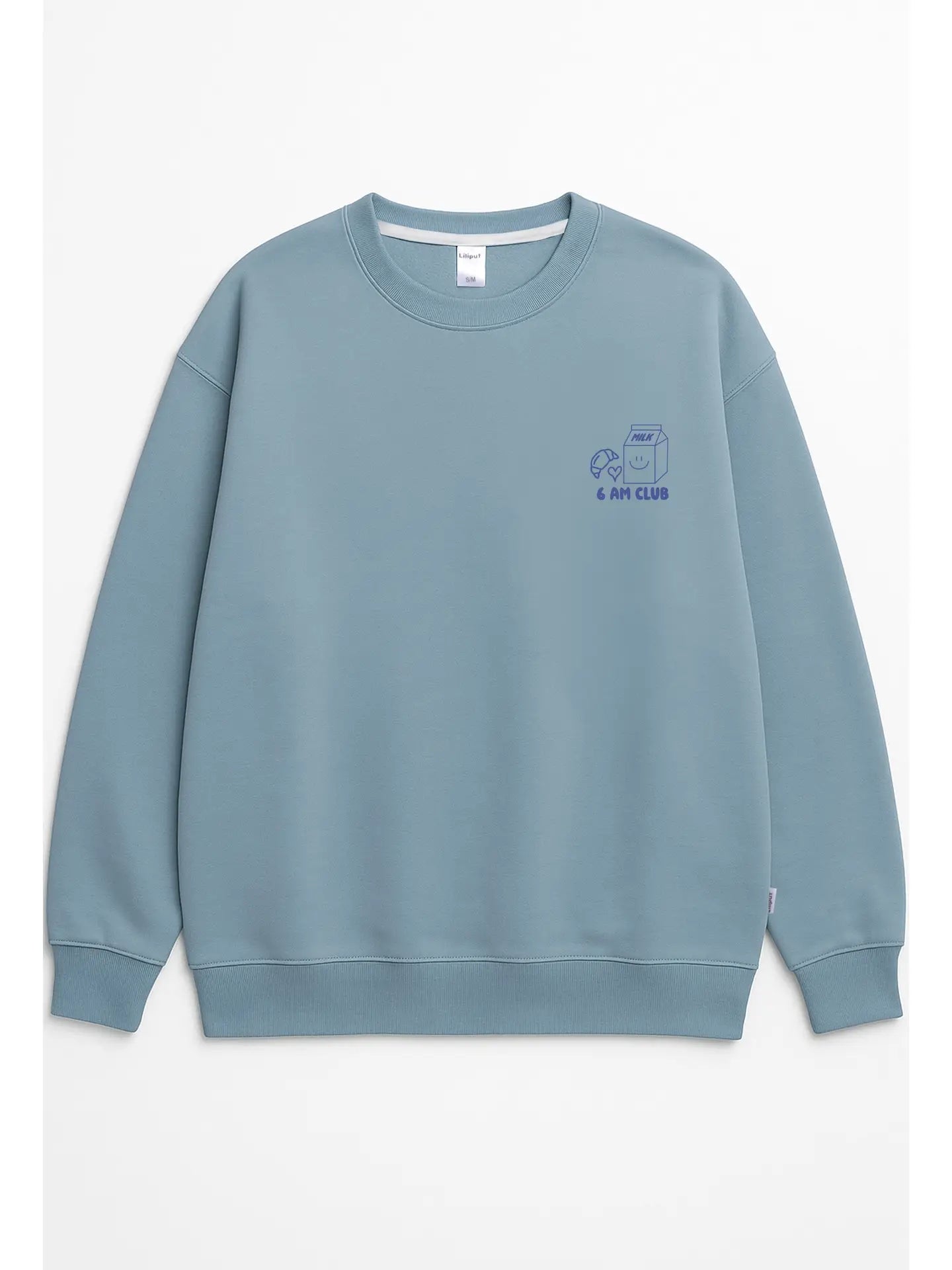 Sweat 6AM Club bleu clair (adulte)