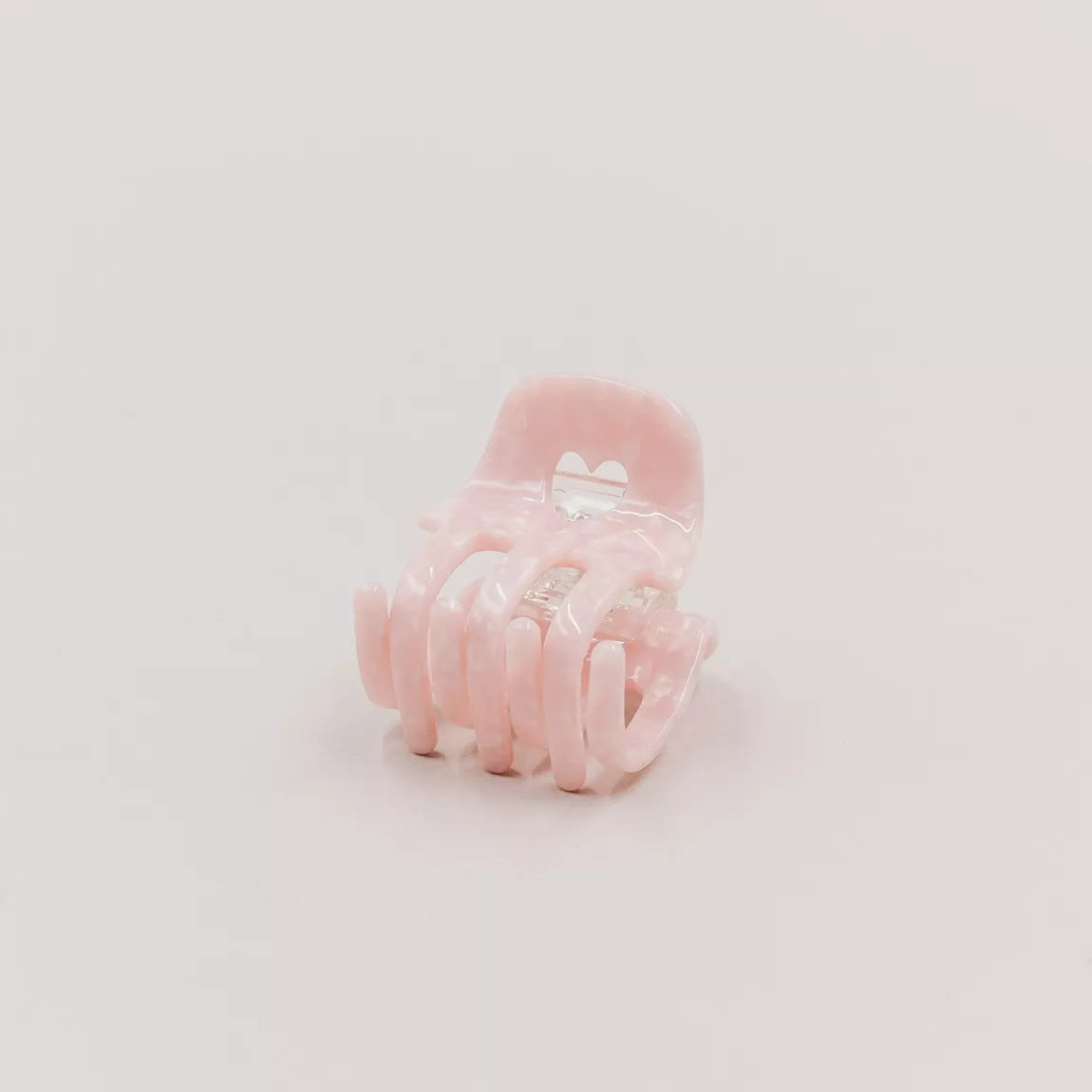 Petite barrette cœur blush