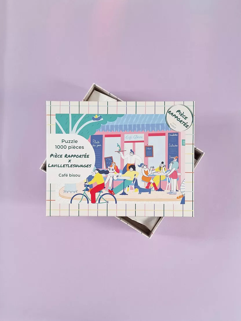 Puzzle 1000 pièces - Café bisou - Margothe