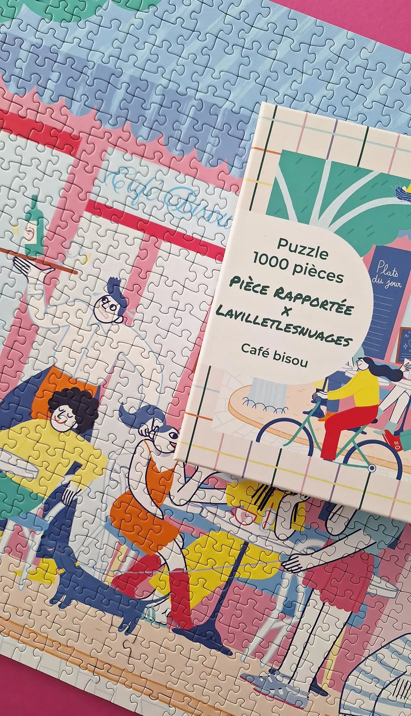 Puzzle 1000 pièces - Café bisou - Margothe