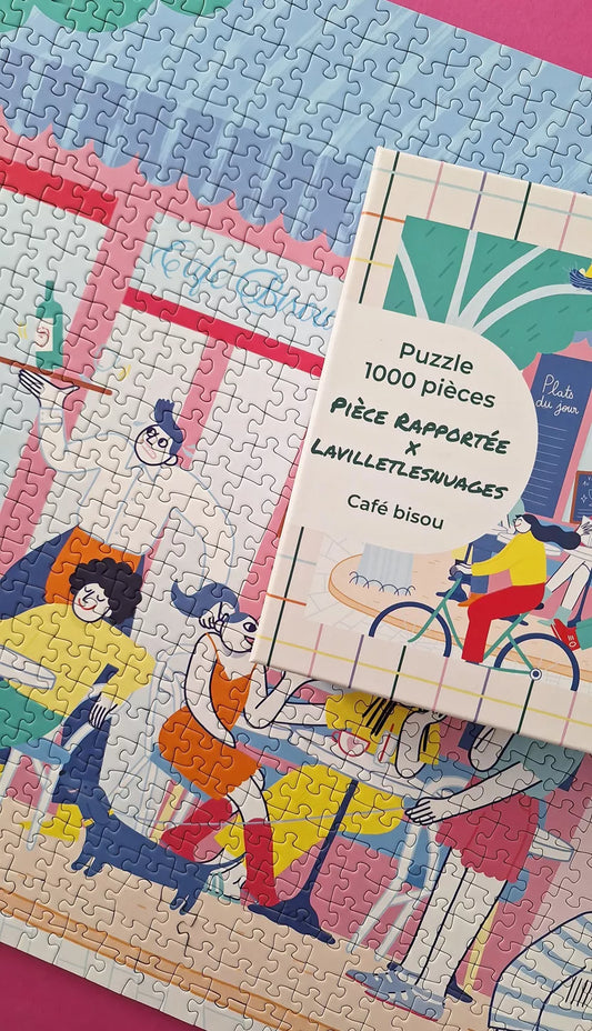 Puzzle 1000 pièces - Café bisou - Margothe
