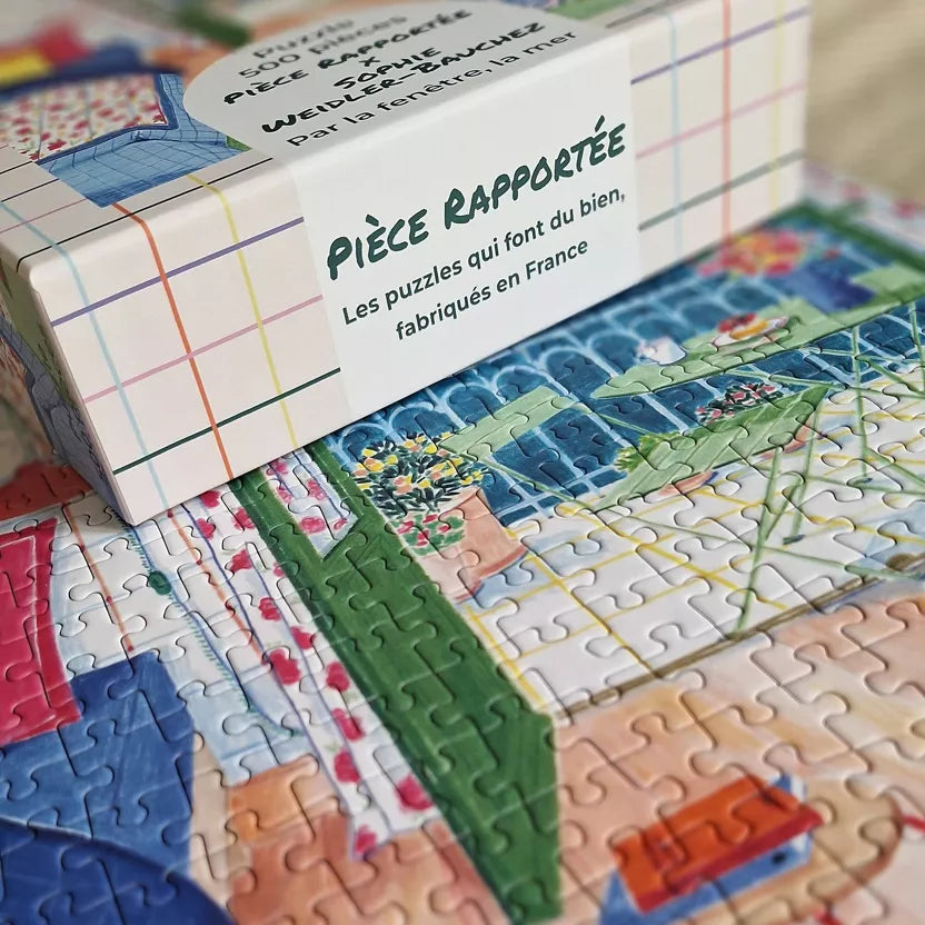 Puzzle 500 pièces - Par la fenêtre, la mer - Margothe