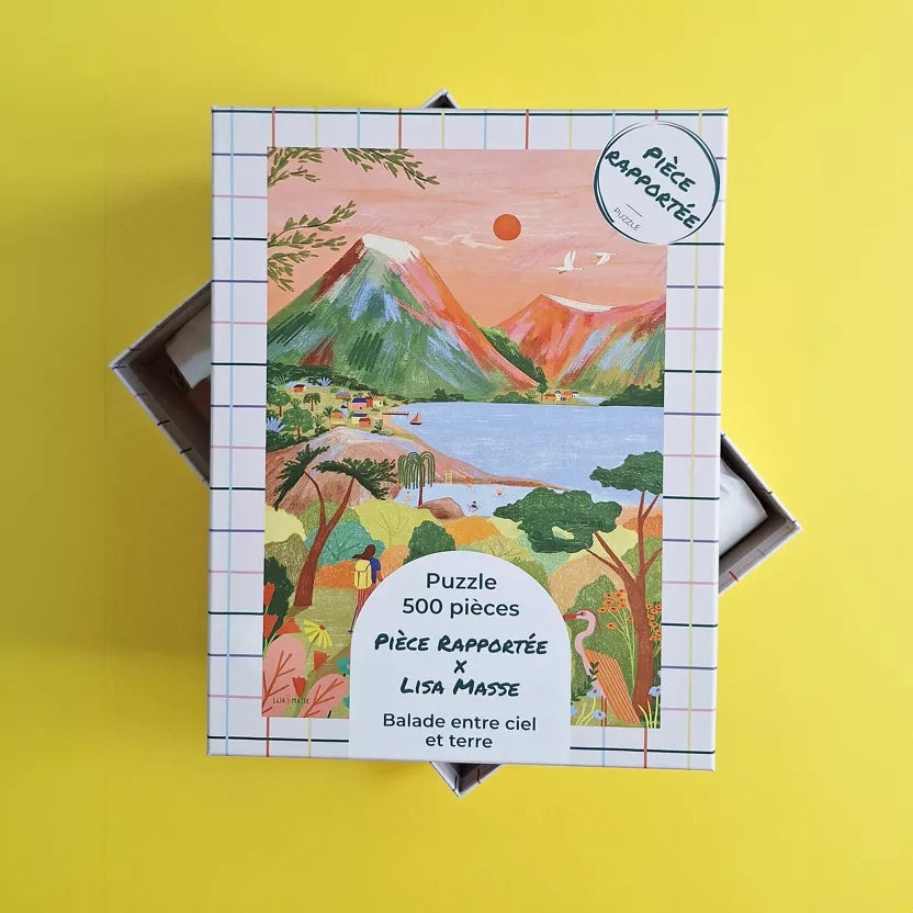 Puzzle 500 pièces - Balade entre ciel et terre - Margothe