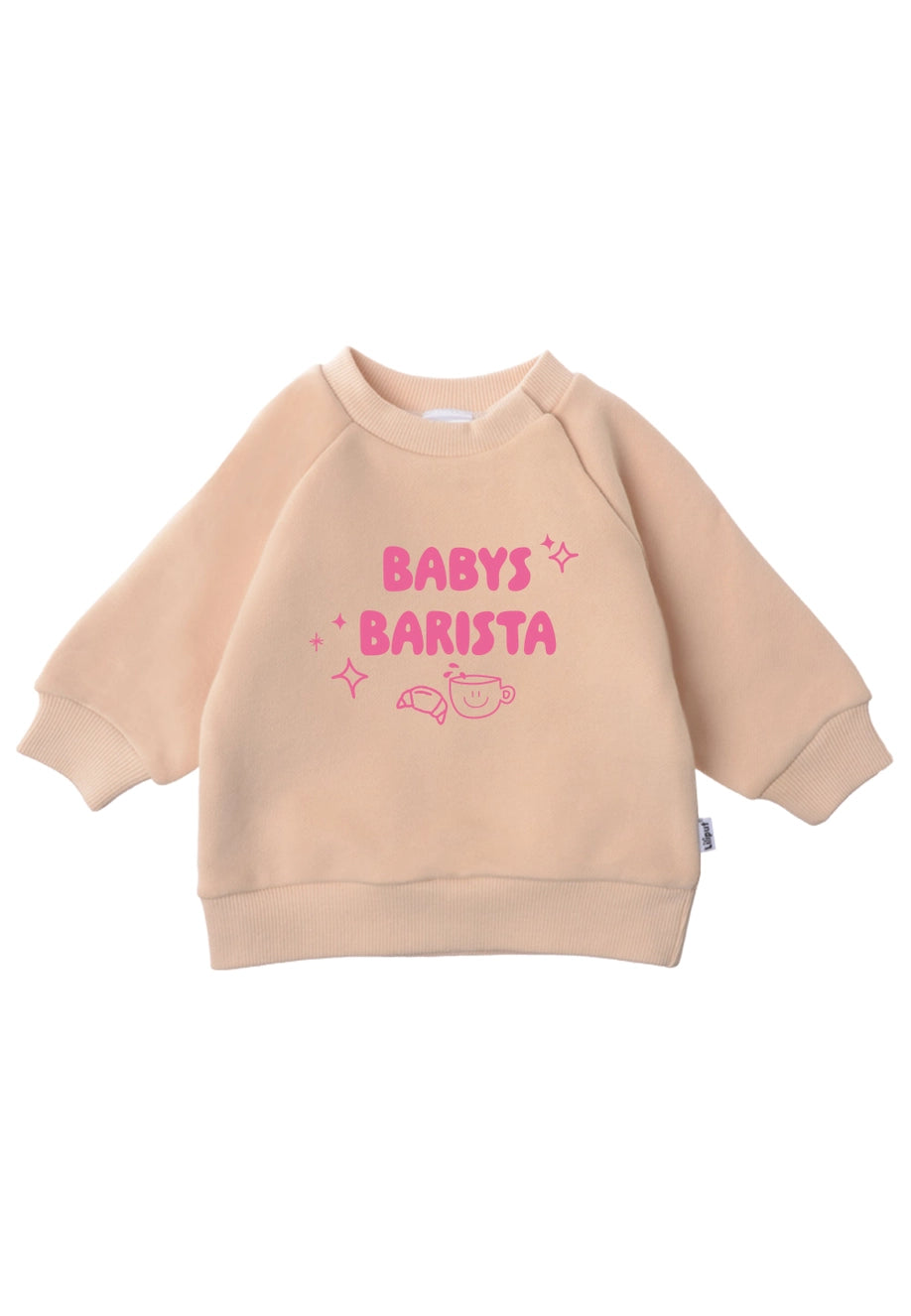Ensemble 2 pièces avec sweat-shirt "Babys Barista" et leggings