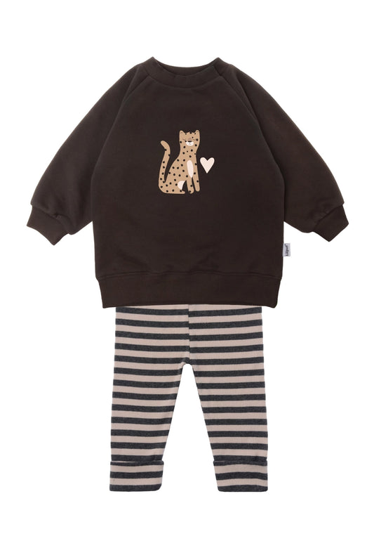 Ensemble 2 pièces avec sweat-shirt et leggings "Léopard"