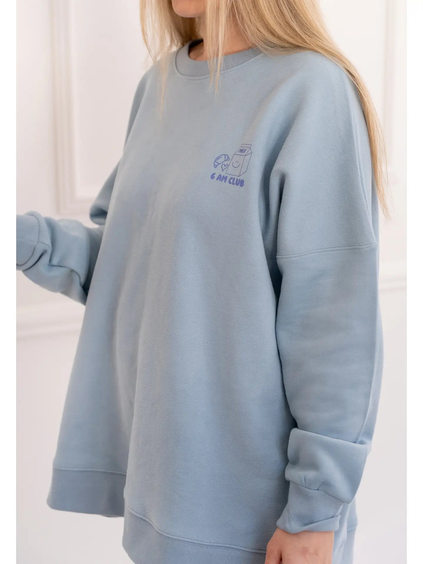 Sweat 6AM Club bleu clair (adulte)