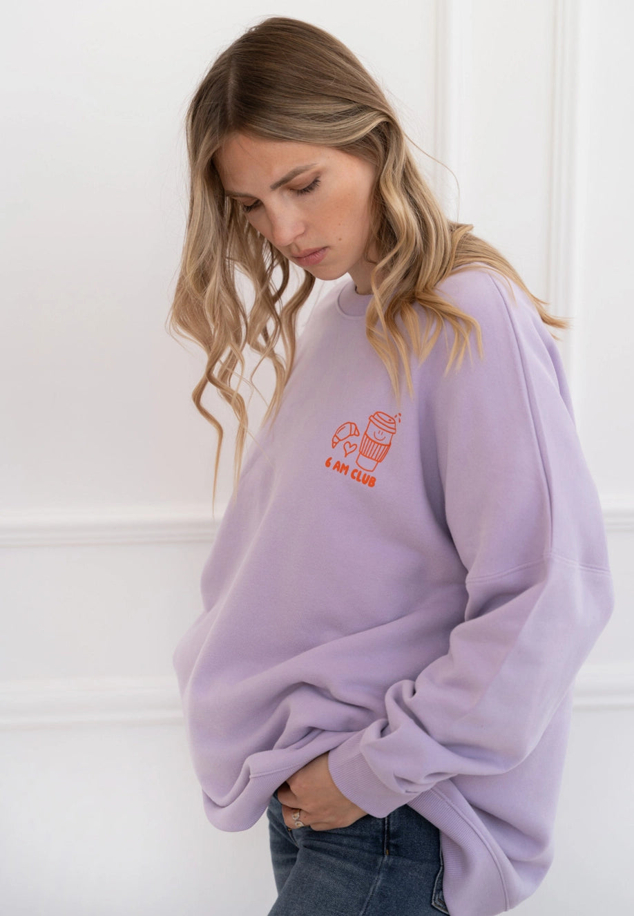 Sweat Coffee before chaos lilas (adulte)
