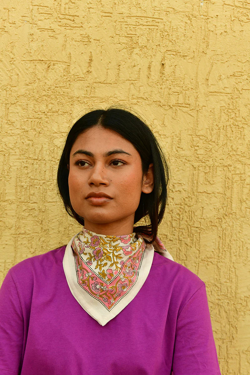 Petit foulard Calypso ecru- Byzantine