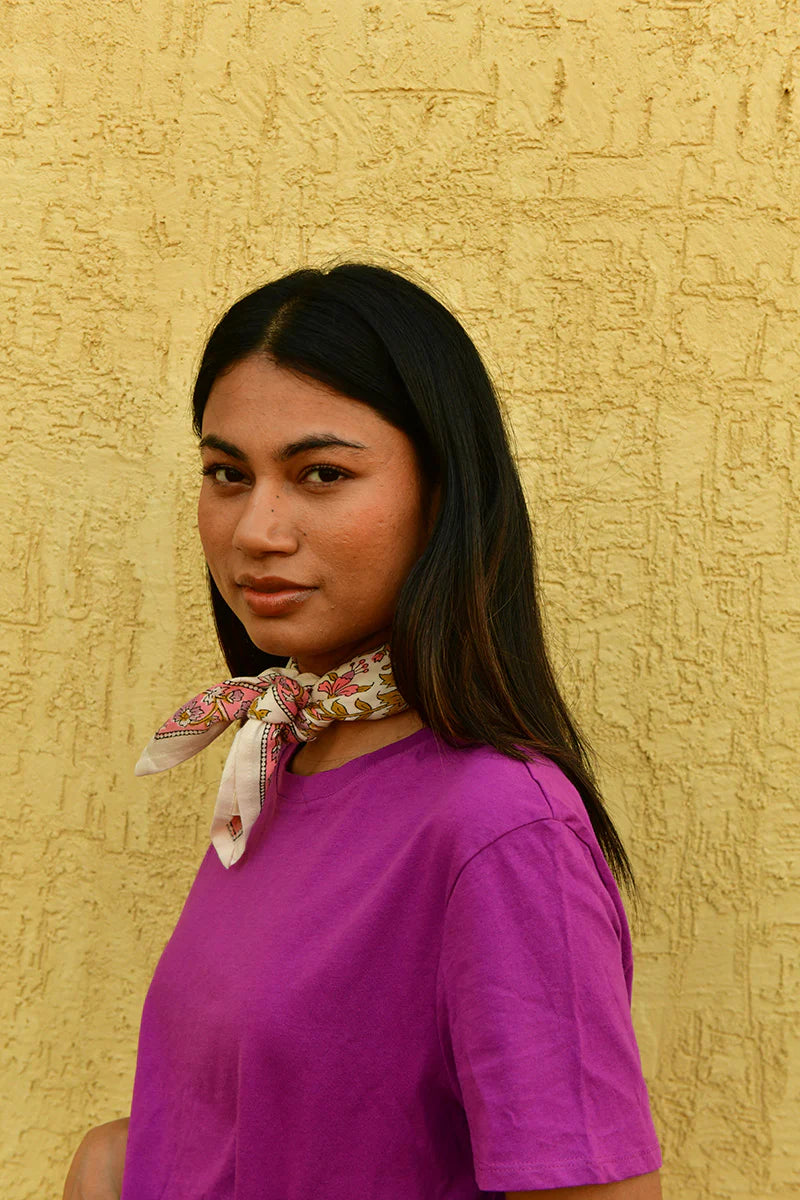 Petit foulard Calypso ecru- Byzantine