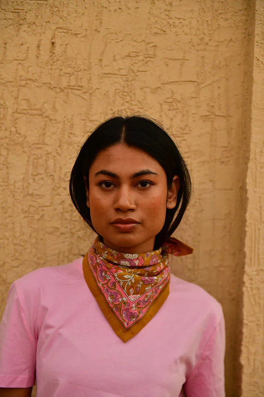 Petit foulard CALYPSO Caramel - Byzantine