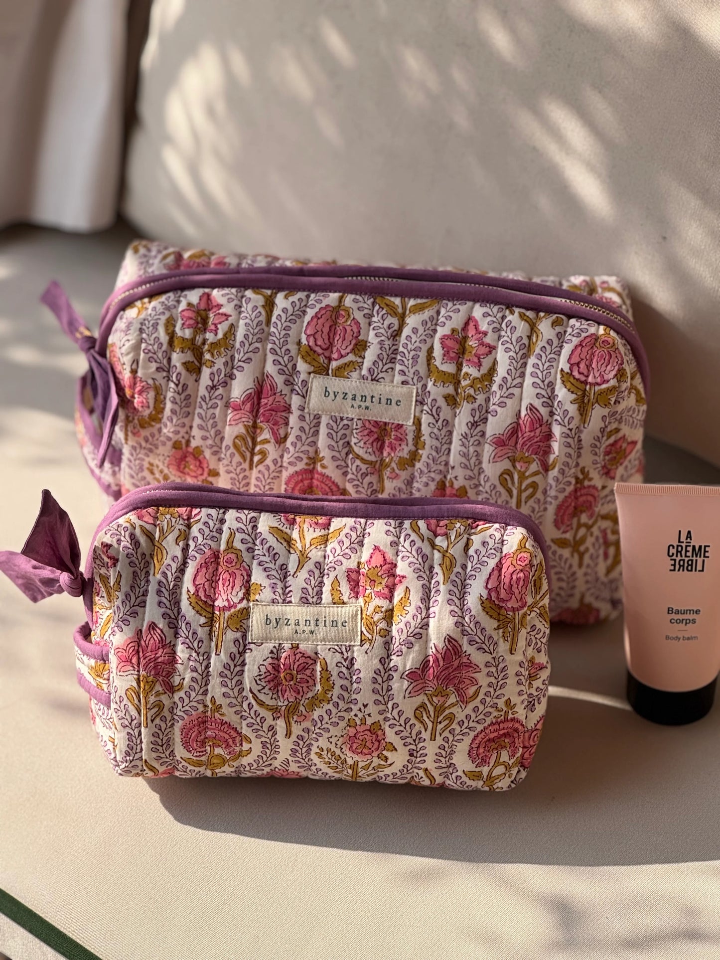 Grande trousse Ephèse rose - Byzantine - Margothe