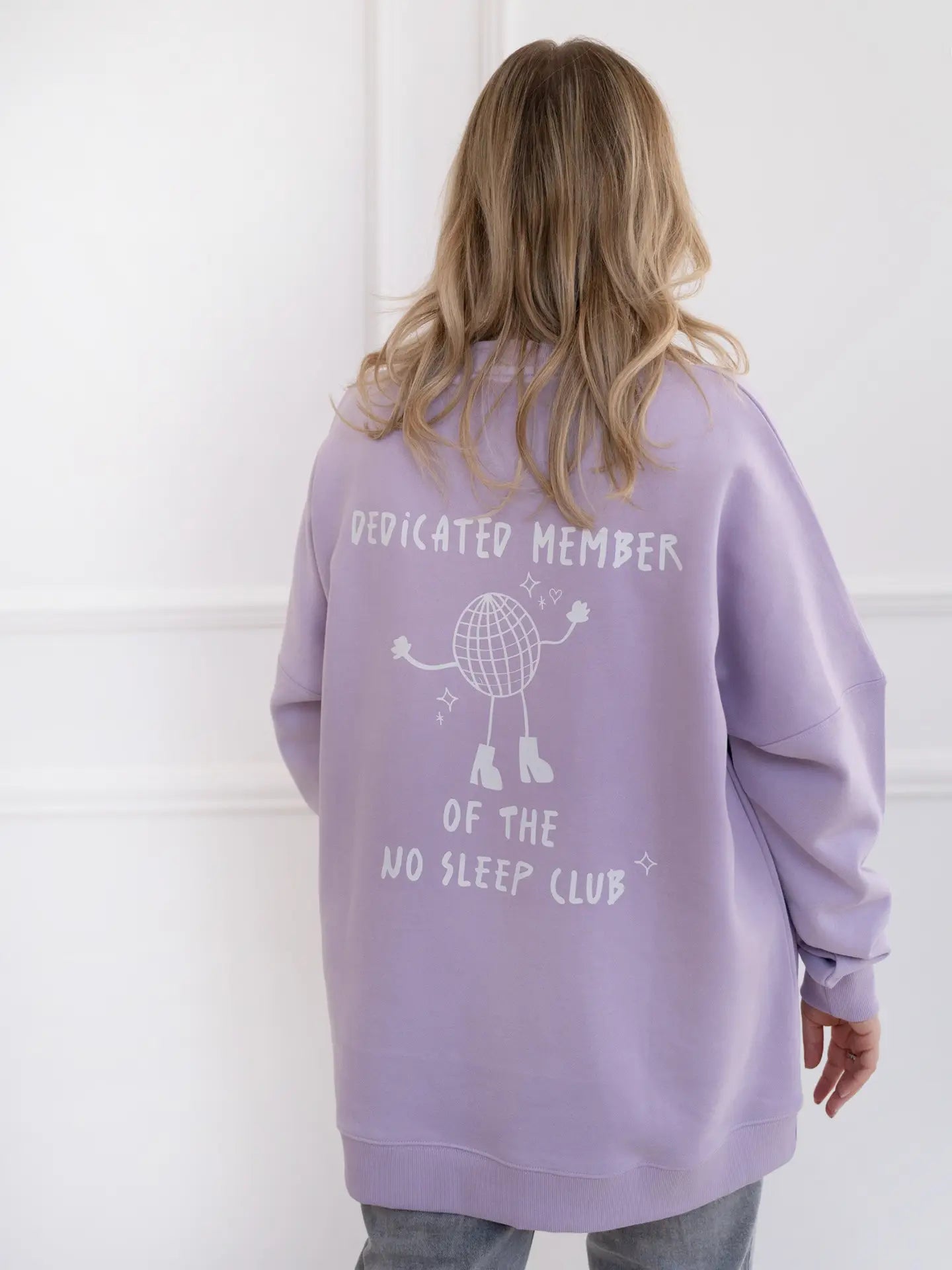 Sweat No sleep club lilas (adulte)