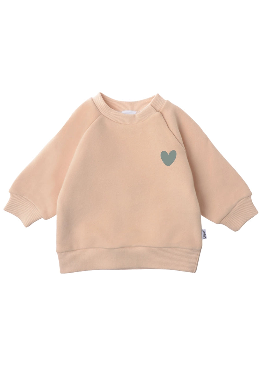 Ensemble 2 pièces avec sweat-shirt beige et pantalon en velours côtelé