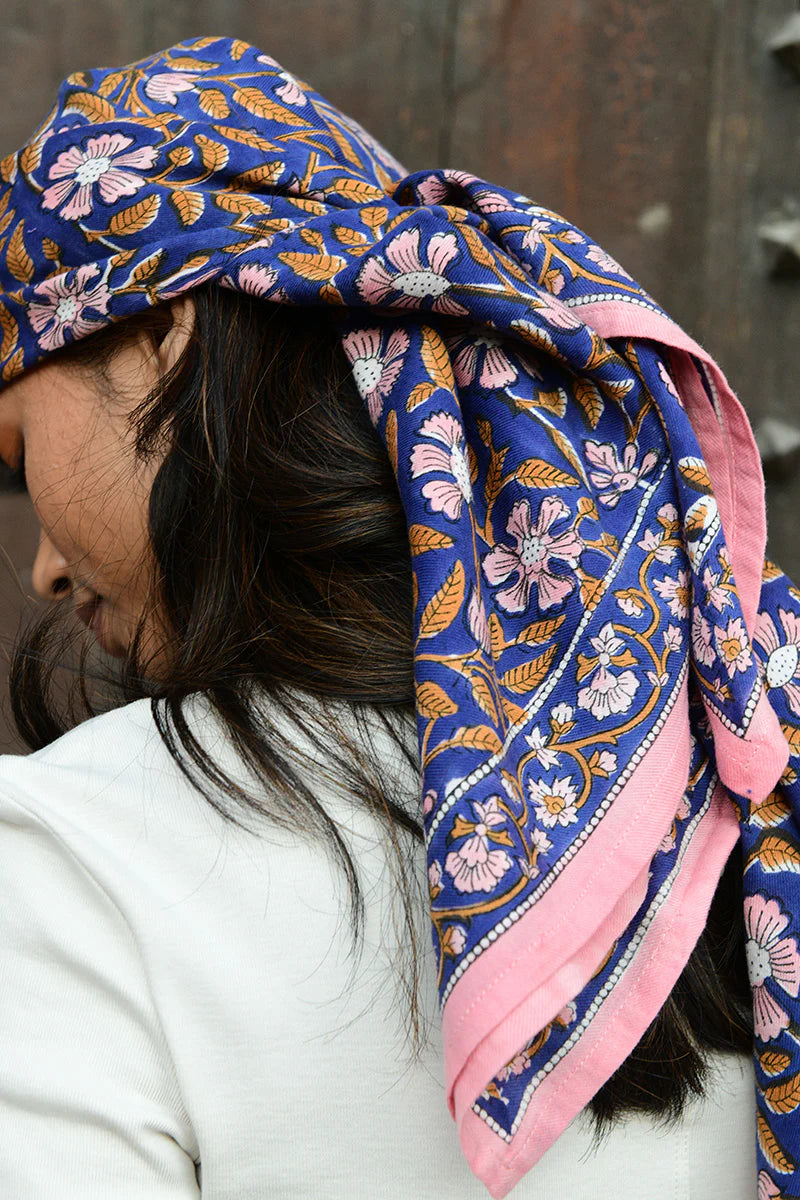 Grand foulard N°115 Cobalt - Byzantine - Margothe