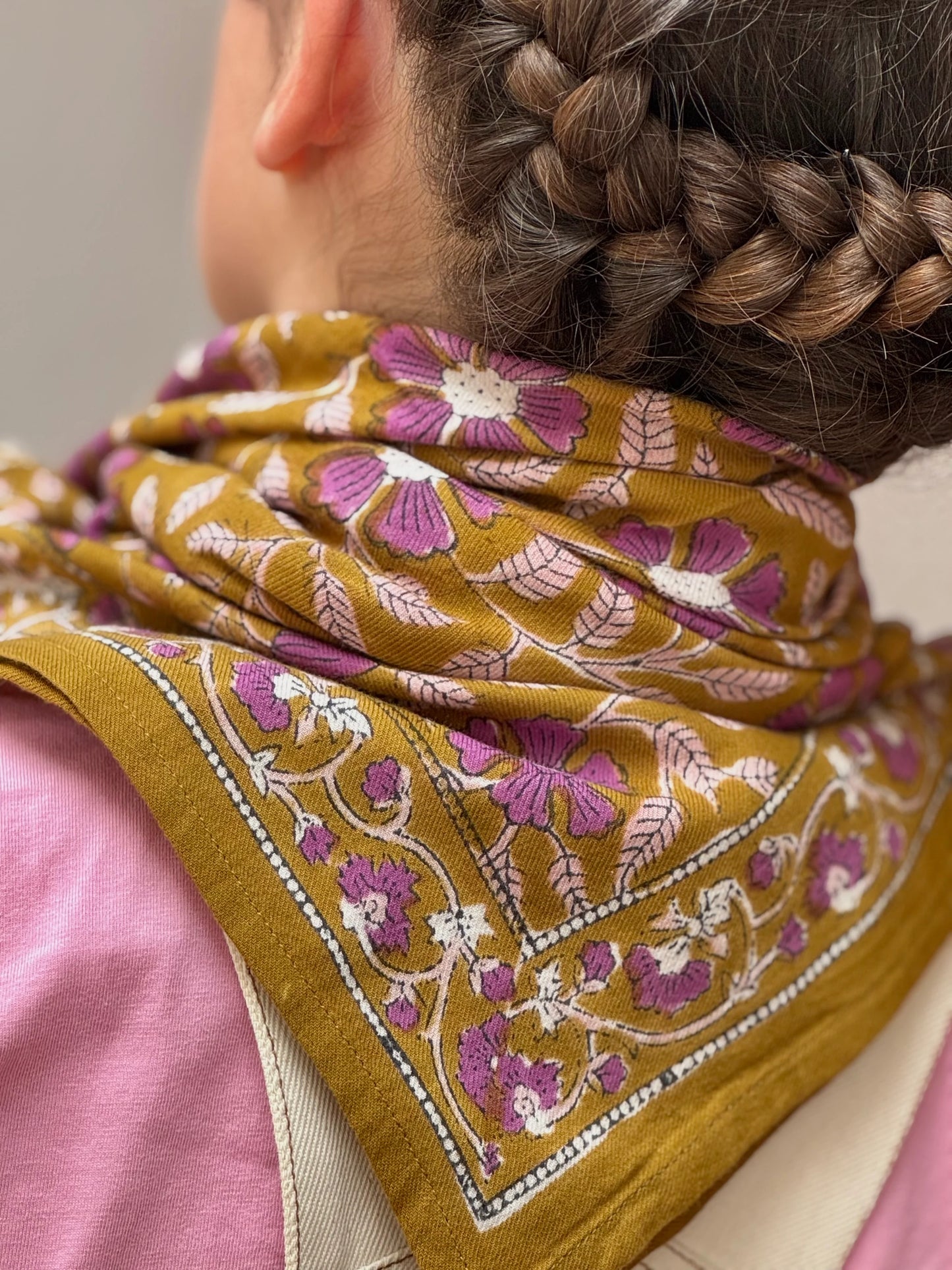 Grand foulard N°115 Caramel - Byzantine - Margothe