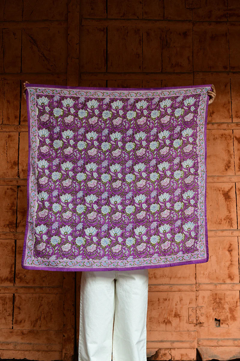 Grand Foulard N° 114 Violet - Byzantine - Margothe