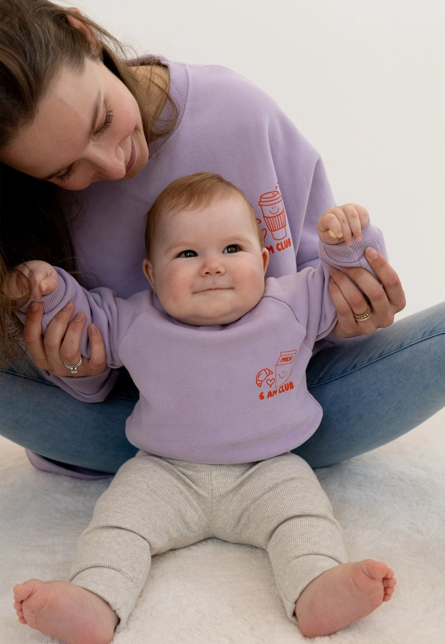 Sweat Coffee before chaos lilas (adulte)