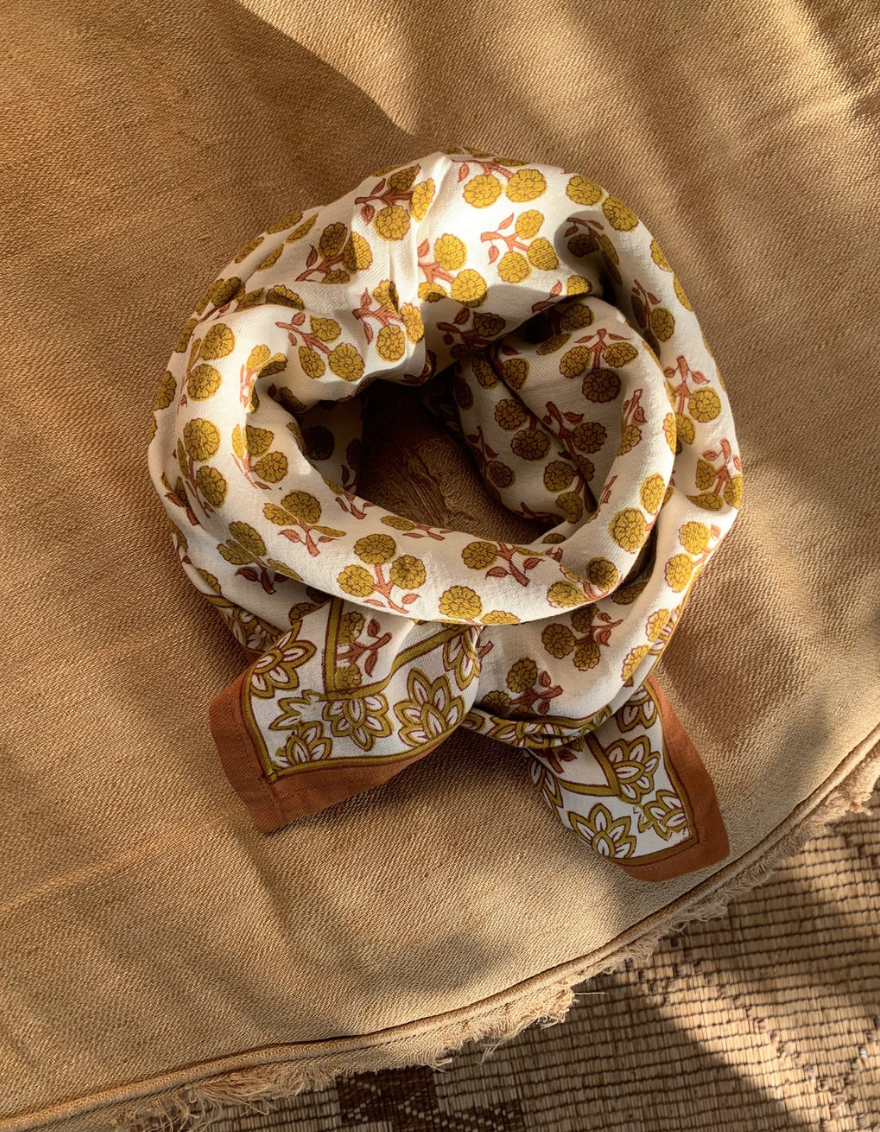 Foulard Ninive Moutarde Byzantine - Margothe