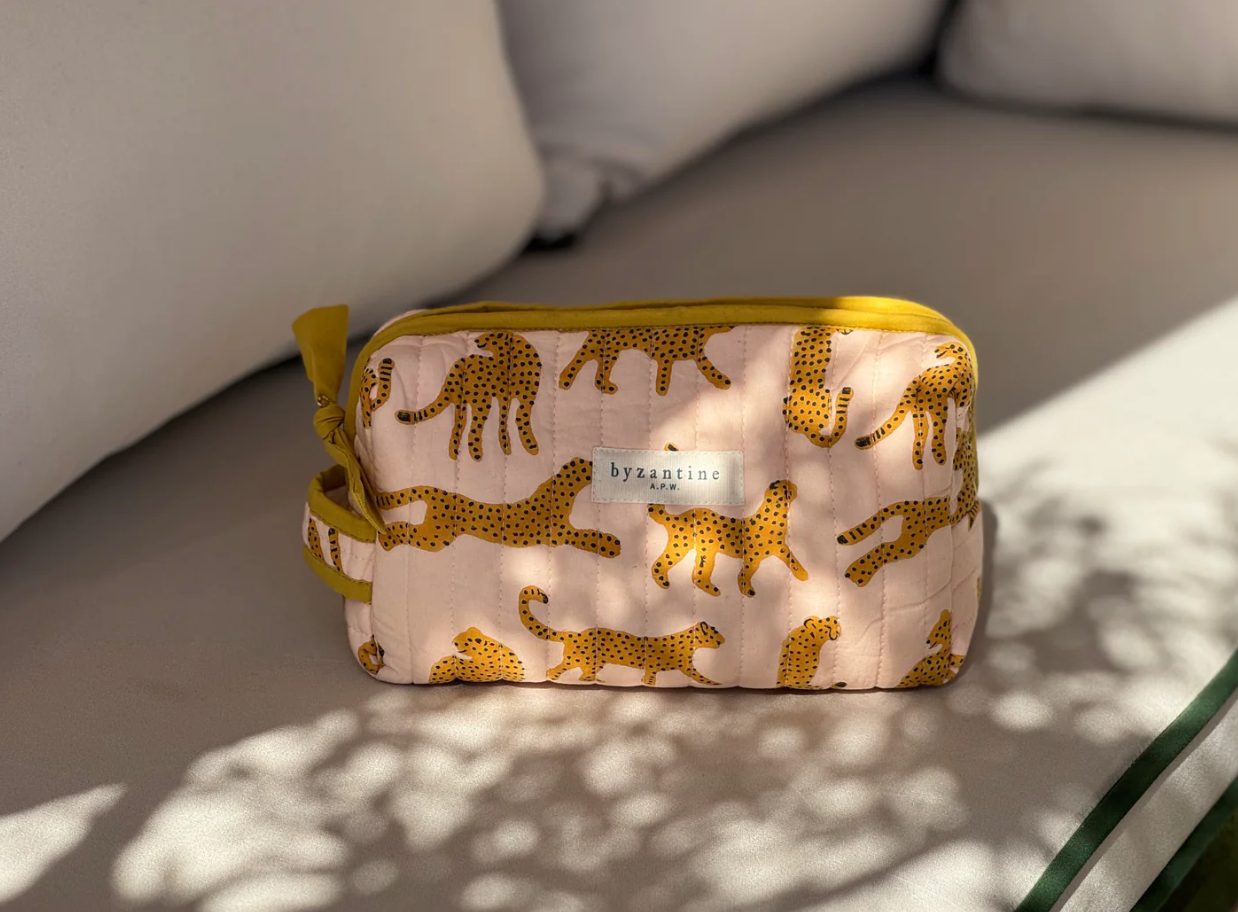 Petite trousse de toilette Fauve Rose - Byzantine - Margothe