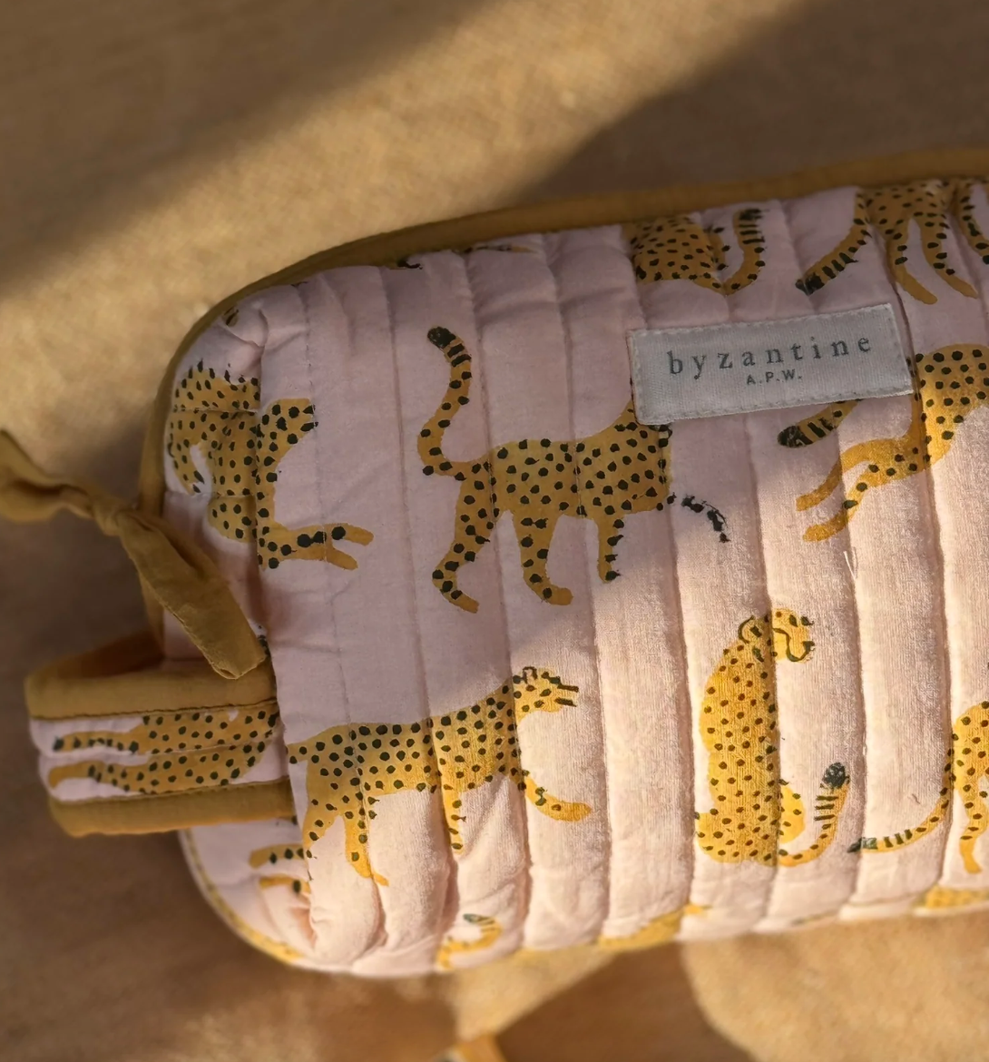 Petite trousse de toilette Fauve Rose - Byzantine - Margothe
