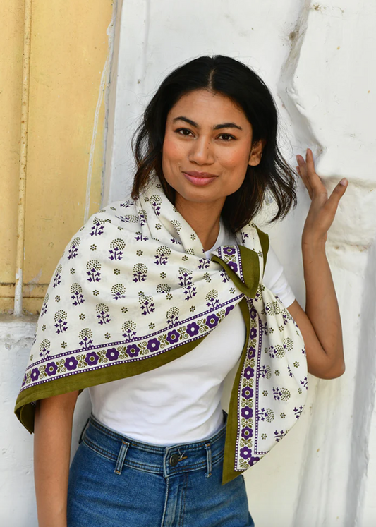 Foulard Anastase Ecru - Byzantine - Margothe