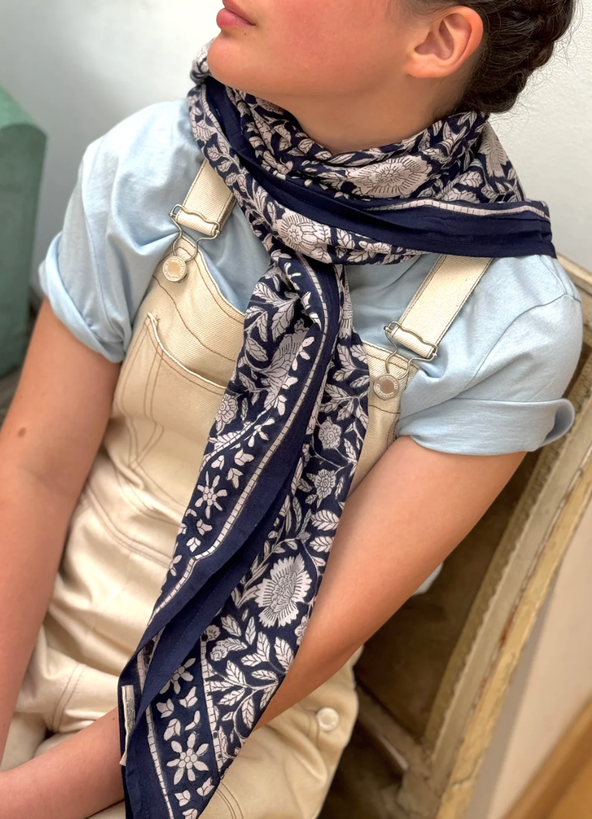 Foulard Antioche bleu - Byzantine - Margothe