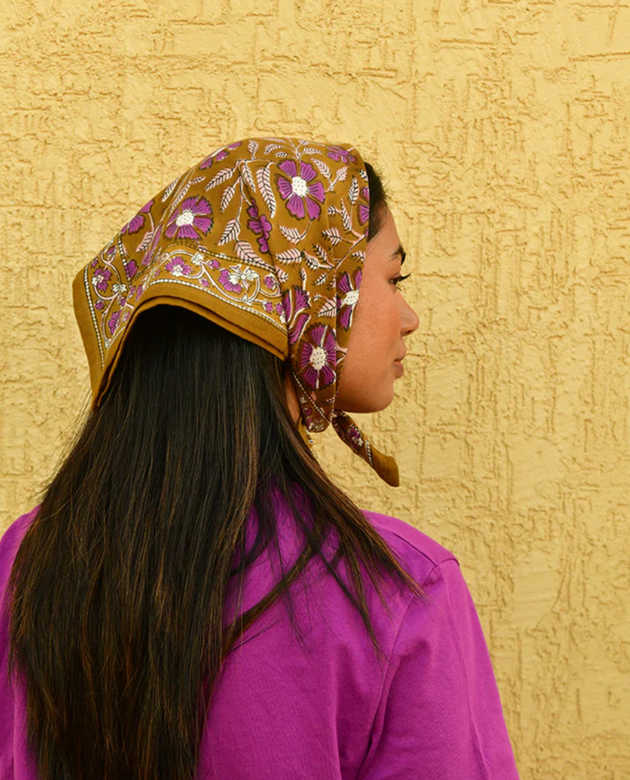 Petit foulard N°115 Caramel - Byzantine