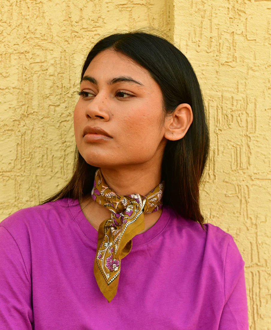 Petit foulard N°115 Caramel - Byzantine