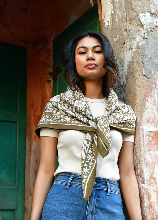 Foulard ANTIOCHE Kaki - Byzantine