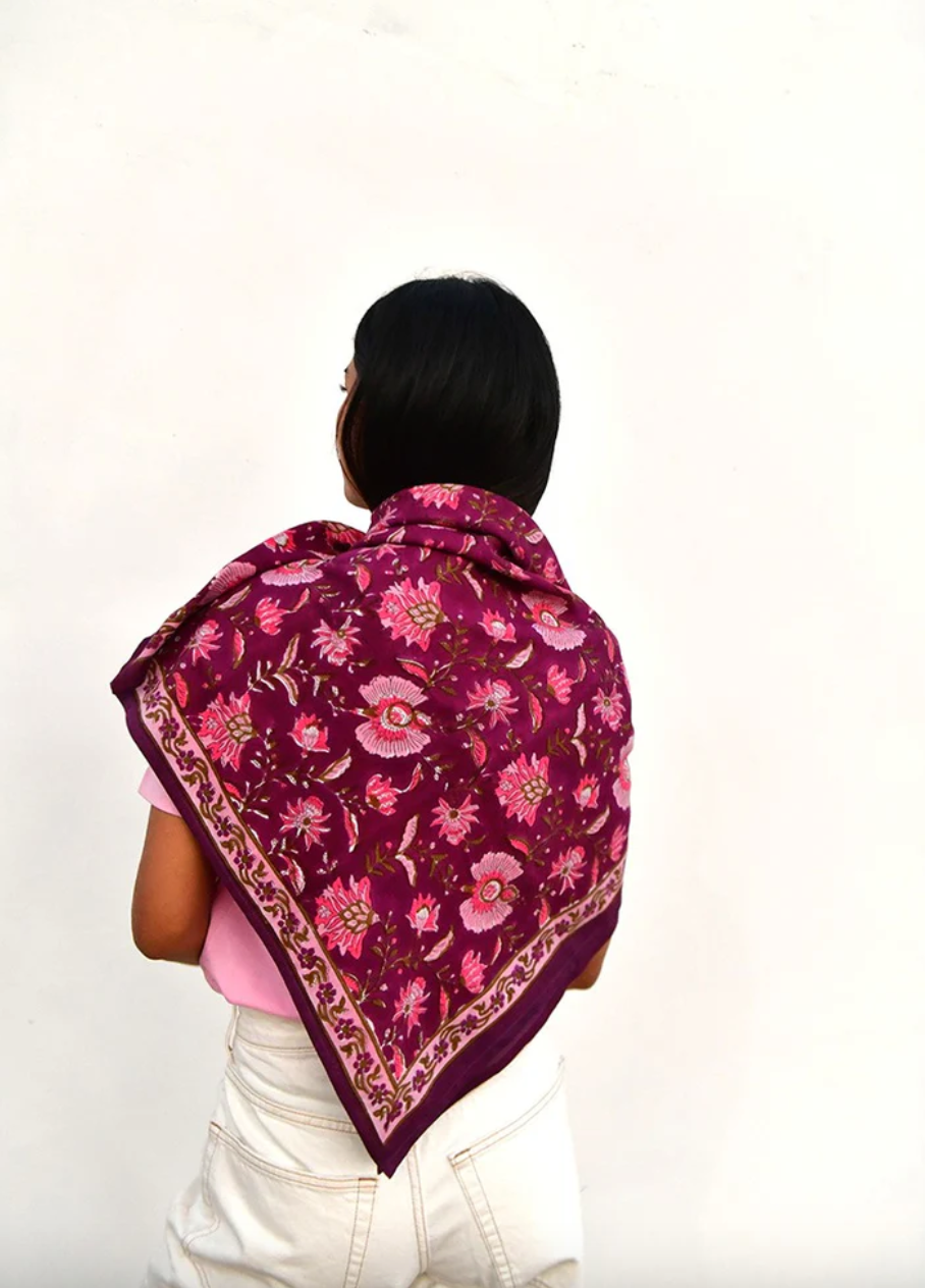 Grand foulard THÉODORA Betterave