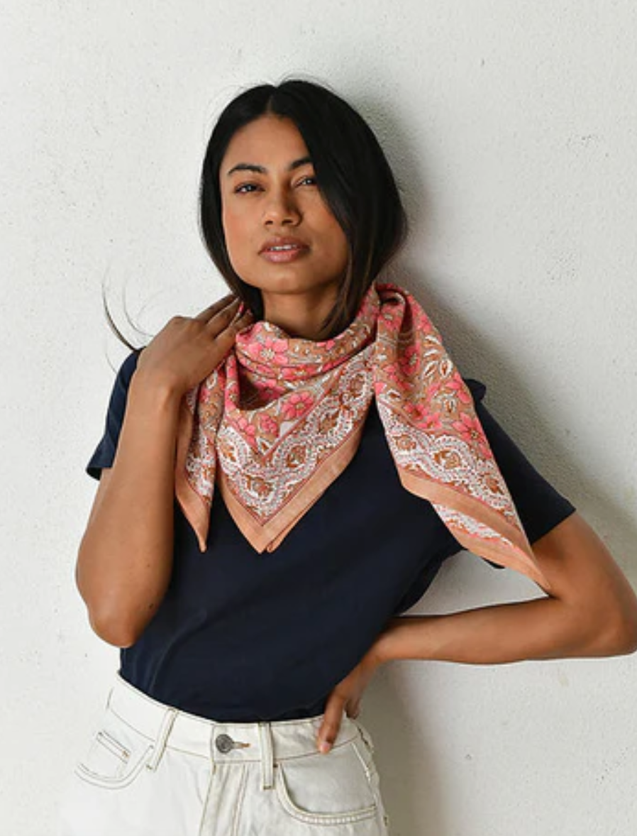 Grand foulard HELIOS Rose
