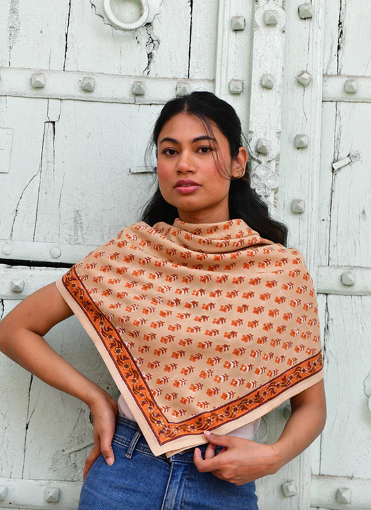 Grand foulard NIKA Beige