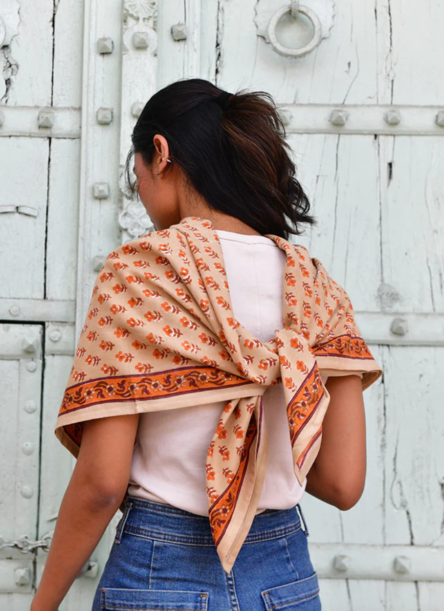 Grand foulard NIKA Beige