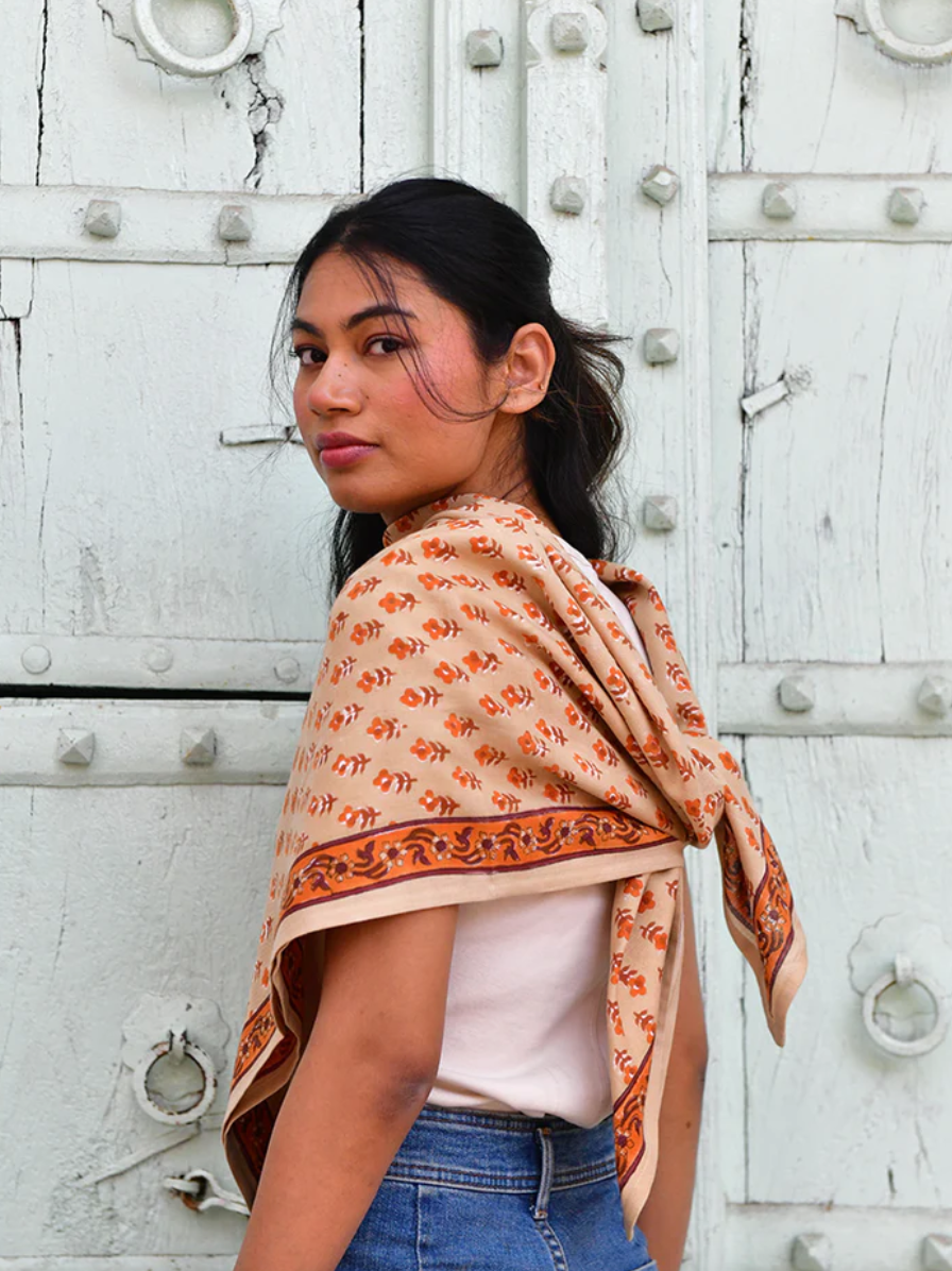 Grand foulard NIKA Beige