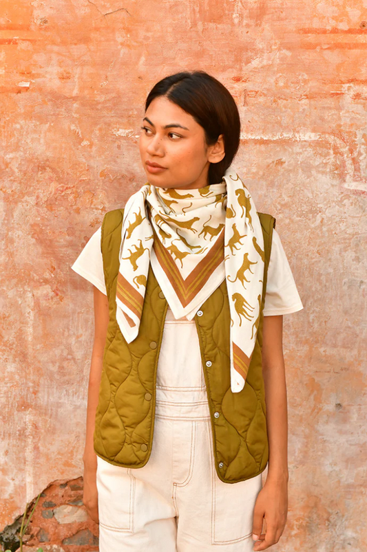 Foulard Fauve Noisette Byzantine