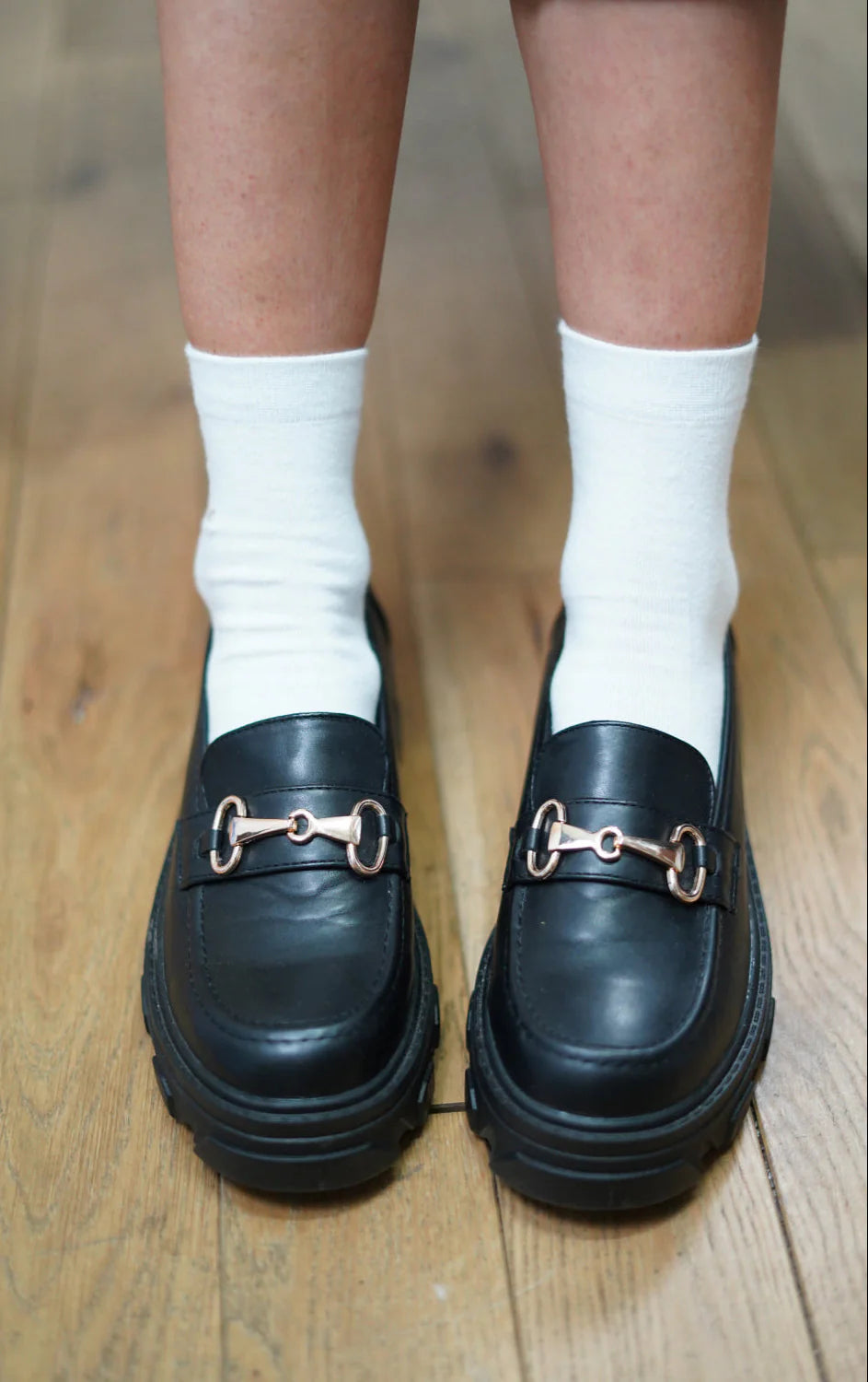 Chaussette Amour blanc/or